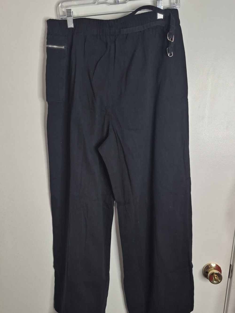 Men's Black Utility Wide-Leg Pants